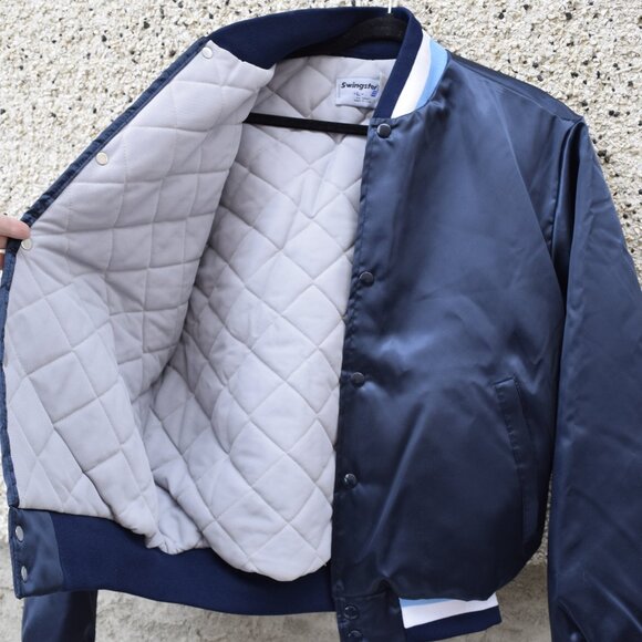 Vintage Swingster Silk Satin Varsity Jacket - Picture 4 of 6